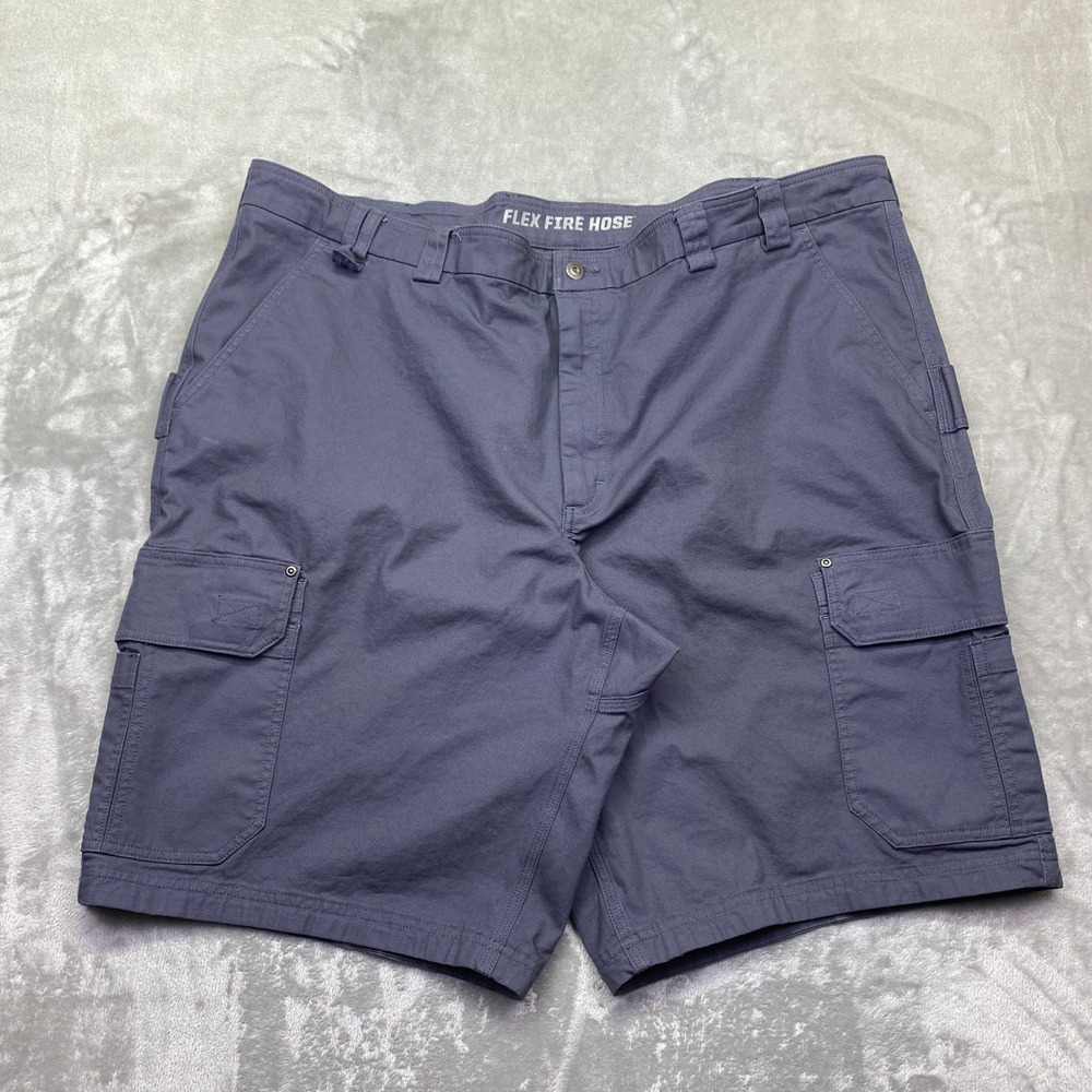 Duluth Trading Co Flex Fire Hose Cargo Shorts Mens 48 Slate Blue 12 Inseam 18254